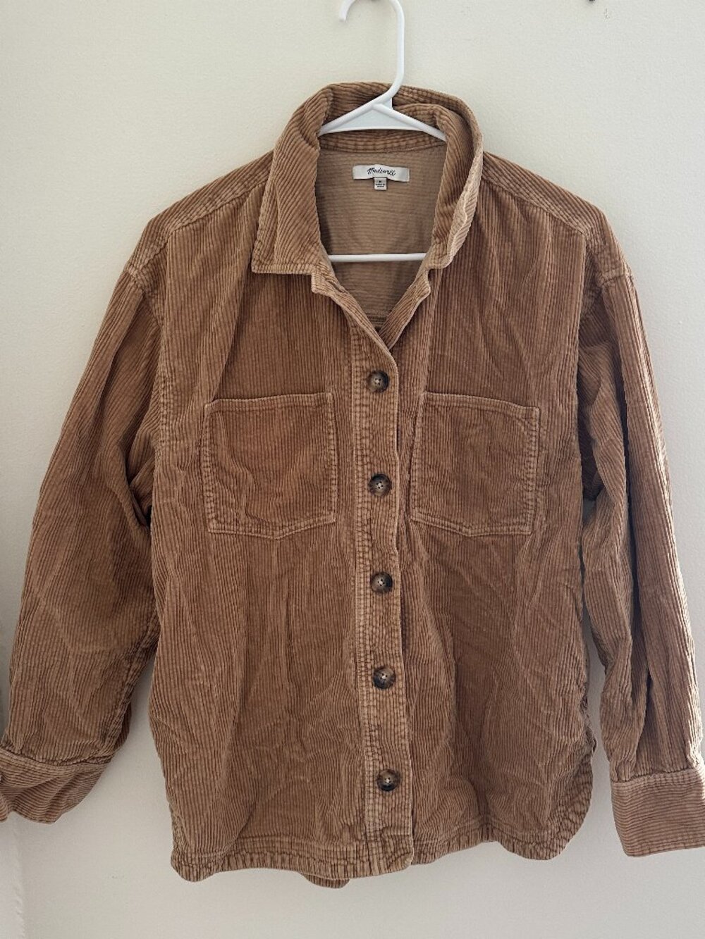 Madewell Corduroy Kentwood Shirt Jacket in Earthen Sand / Tan Size M